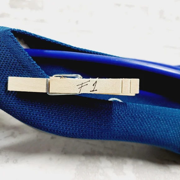 New Rothy's The Flat Blue Knit Pointy Toe Slip On Loafers F1